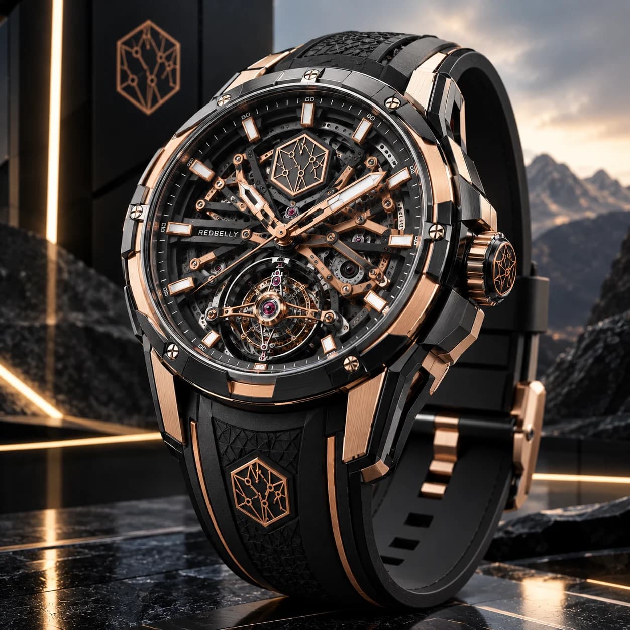 VAULT 01 Rose mechanical watch preview